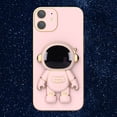 thumbnail image 1 of 3D Plating Astronaut Hidden Stand Case Cover Cute Astronaut Stand Phone Case para IPhone 12 TPU Cover, 1 of 3