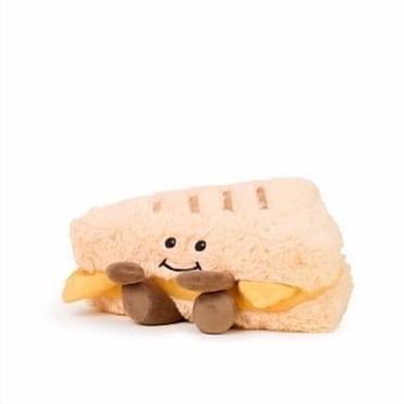 Grilled Cheese Warmies Cozy Plush Heatable Lavender Scented Stuffed Animal