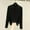 Black, variant on Women's Mock Turtleneck Long Sleeve Basic Solid Color Tops Slim Fitted Lightweight Base Layer Shirts