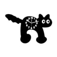 thumbnail image 3 of Reloj de pared de dibujos animados silencioso adorno simple gato reloj colgante decoración decorativa para Negro, 3 of 9