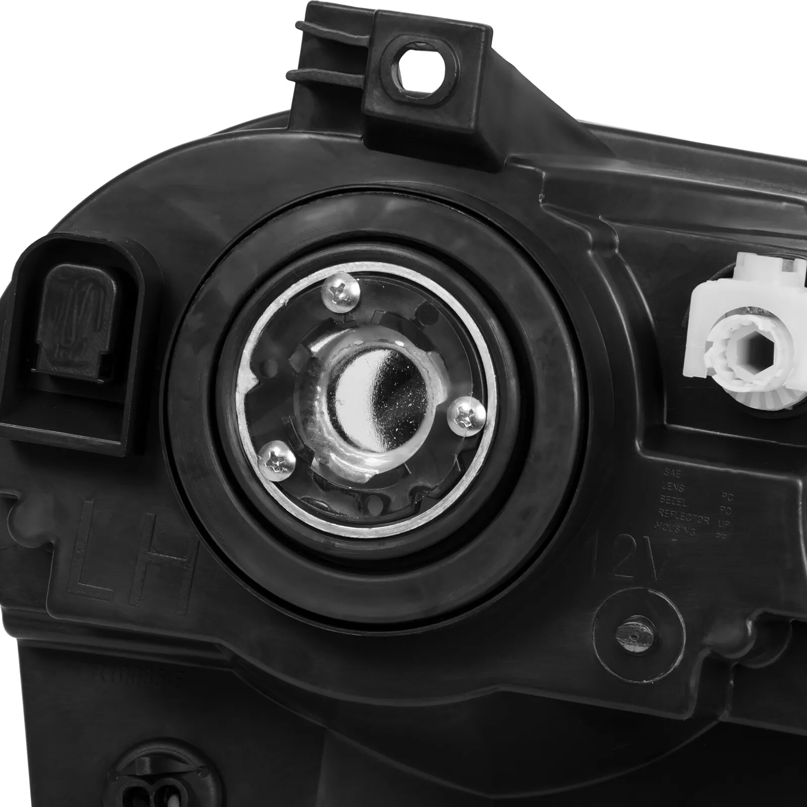 MOSTPLUS Pair Black Housing Headlight Halogen Lamps for 2005-2010 Chrysler 300 2.7L 3.5L