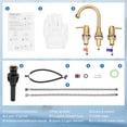 thumbnail image 7 of Wowow 8 in. Widespread Double Handle Bathroom Faucet with Pop-up Drain Kit in Gold, 7 of 7