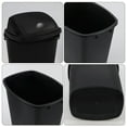 thumbnail image 3 of 13 Gallon / 50 L Swing Lid Tall Kitchen Trash Can, 4-Pack, Restaurants, Garage, Classroom, Office Garbage Bins, Black, 3 of 7