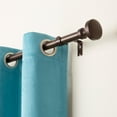 thumbnail image 2 of TOWN & COUNTRY EVERYDAY Modern Rounded Cap Single Indoor Curtain Rod and Finial Set, Easy Install Wall Mount, Oil Rubbed Bronze, Adjustable 66”-120”, 2 of 7