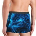 thumbnail image 3 of KLL Ice Blue Fire Wolf Men's Cotton Boxer Briefs Underwear-X-Large, 3 of 8