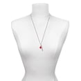 thumbnail image 3 of Delight Jewelry Silvertone Card Suit - Red Diamond Silvertone Live the Life You Have Imagined Bar Charm Necklace, 23", 3 of 4