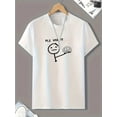 thumbnail image 1 of Men'S Casual "PLZ USE IT" Graphic Tee - Lightweight, Short Sleeve, Round Neck, All-Season Top with Playful Brain Design, Everyday Tshirt | Humorous Tshirt | Comfortable Fit, PLUS SIZE, 1 of 7