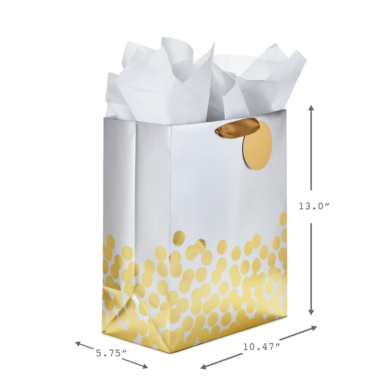 Black Pink and Gold Foil Gift Bag Tissue Paper and Gift Tag 