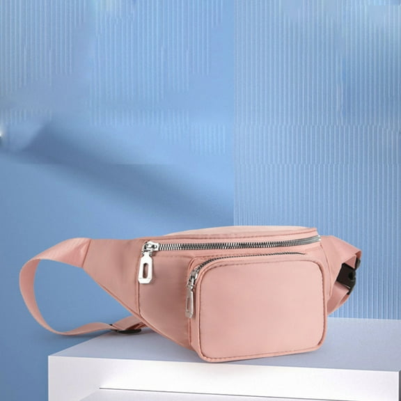 Crossbody Running Pack With Adjust Running Belts & 2-zipper Pockets For Women&Men, Workout Travelling Jogging Cycling Hiking Waist Pack