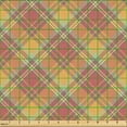 thumbnail image 2 of Ambesonne Orange Plaid Fabric by the Yard Upholstery, Soft Diagonal Squares, 2 Yards, Apricot Pale Ruby, 2 of 5