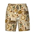 thumbnail image 4 of Lsque Mens Swim Trunks Wild West Cowboy Pattern - Bathing Suit Compression Liner - Beach Swim Shorts Swimwear - (S-3XL) - Stretch Quick Dry -X-Large, 4 of 9