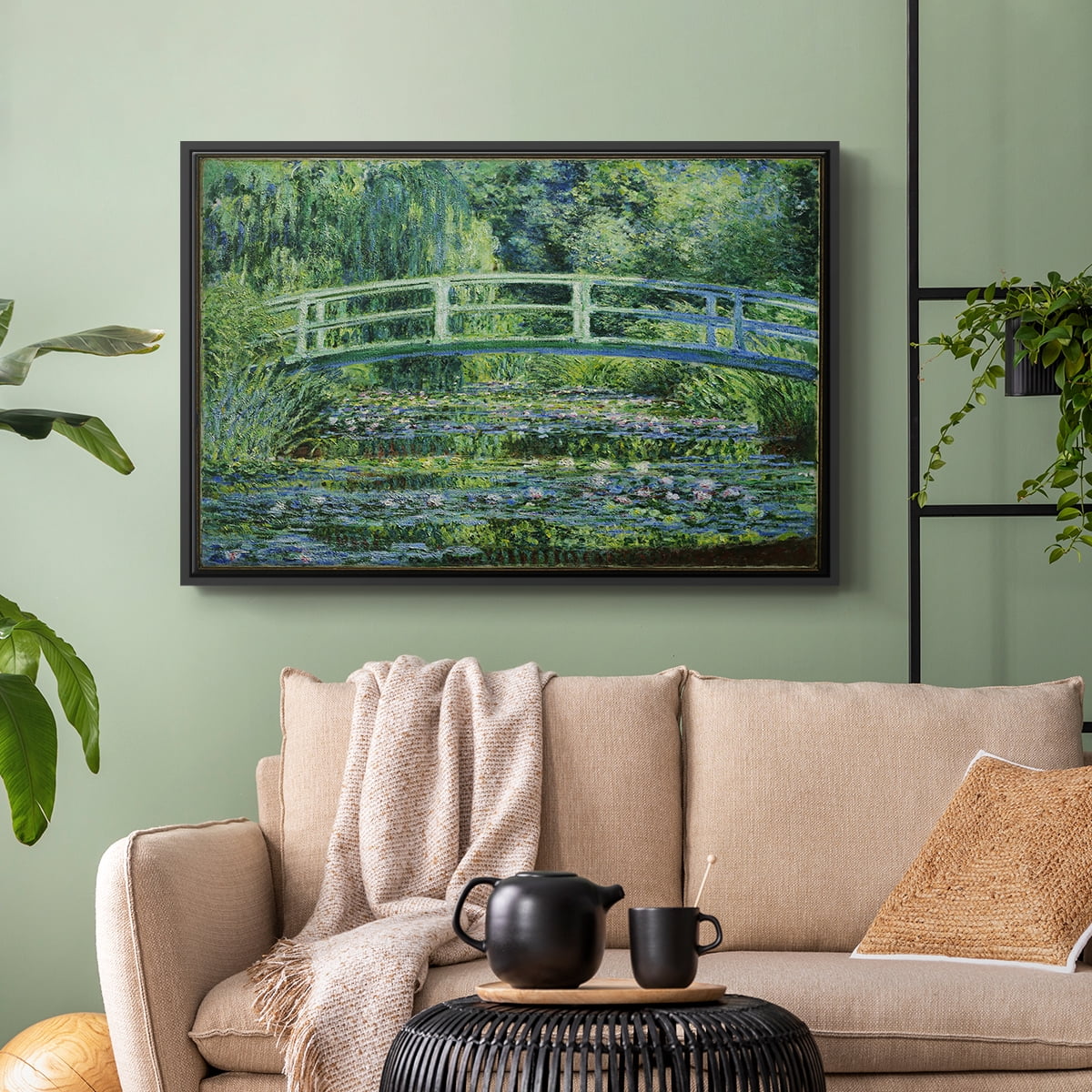 Vintage Landscape-CI By Wexford Home Framed in Black Wood Gallery Wrapped Canvas 17 in. x 25 in.