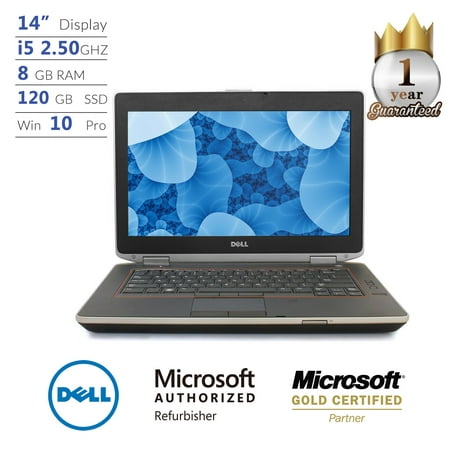 Dell Latitude E6420, Intel Core i5, 8GB, 120GB SSD, 14” Display, Win 10 Pro Laptop (Refurbished by Microsoft Authorized