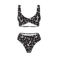 thumbnail image 4 of Daiia Anchors Women's Bikini Set Two Piece Swimsuit High Waisted Bikini Adjustable Straps Bikini Perfect for Beach, Pool, and Summer Vacation-XX-Large, 4 of 9
