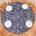 thumbnail image 2 of Designer Boho Style Table Cover, Vibrant Floral Print with Elastic Hem for Up to 56 Inches, 2 of 7