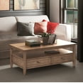 thumbnail image 5 of Warm Shaker Solid Wood 48 inch Wide Transitional Coffee Table in Rustic Natural Aged Brown, 5 of 9