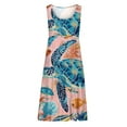 thumbnail image 5 of Teissuly Womens Fashion Holiday Summer Casual Printing Sleeveless Party Beach Loose Dress, 5 of 5