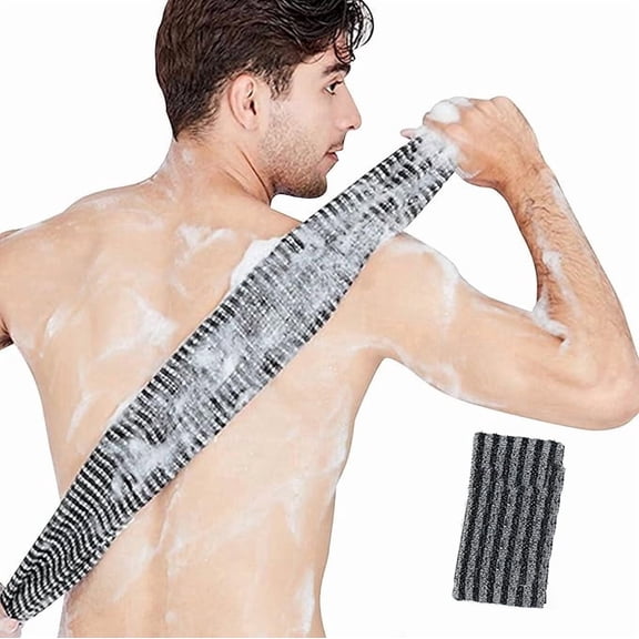 Exfoliating Body Scrubber, Back Scrubber for Shower Bath, Japanese Scrub Wash Cloth, Exfoliating Washcloth Towel for Men Women, Body Exfoliator Loofah Luffa Sponge Net Rag Back Washer