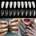 thumbnail image 2 of 100pc Long Coffin Ballet Full Cover Fake Nails False Nail Tips Artificial Nails Tips Press on nails Jargod, 2 of 2