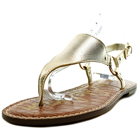 - Sam Edelman Greta Women Open Toe Leather Gold Thong Sandal