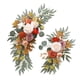 thumbnail image 5 of 2x arcos de flores para bodas, flores de esquina, flores artificiales de granja, letrero de bienvenida para decoración de ventanas y sillas de bodas Naranja, 5 of 8