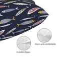 thumbnail image 3 of Honeii Sardine Print Pillow Cases,Plush Throw Pillow Covers,Decorative Pillowcase for Sofa, Couch, Living Room-16"x24", 3 of 6