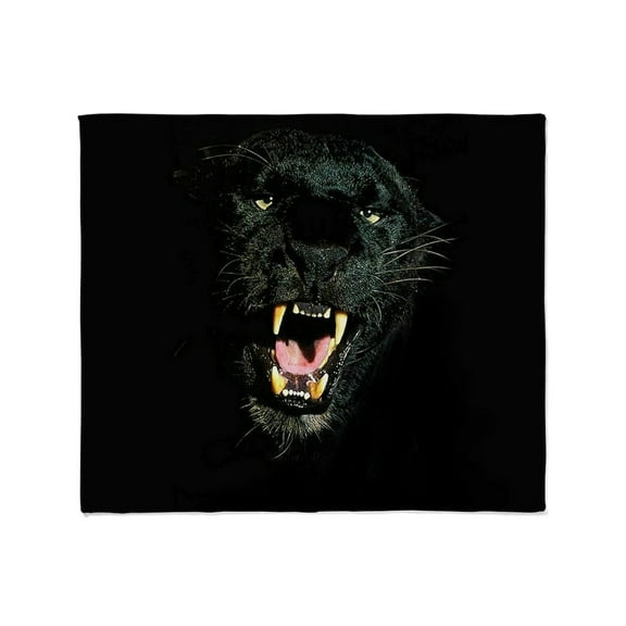 CafePress - Black Panther Face Throw Blanket - Soft Fleece Throw Blanket, 50"x60" for All Ages