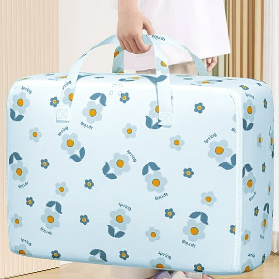 kladzum Heavy Duty Storage with Reinforced Handles Extra Large Storage Bags for Clothes Tote Bag Thickened Double Zipper for Space Saving Travel