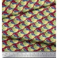 thumbnail image 2 of Soimoi Poly Georgette Fabric Bird,Palm Tree & Sun Nature Decor Fabric Printed Yard 52 Inch Wide, 2 of 3