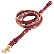 3/4" X 8' Weaver Harness Burgundy Latigo Leather Horse Round Roper Reins W/ Snap