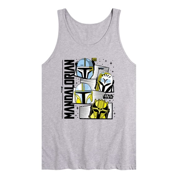 Star Wars - The Mandalorian Mando Helmet Grid - Men's Sleeveless Graphic Tank