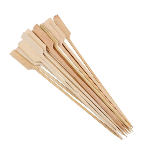 Bamboo Skewers Barbecue Wooden Sticks For BBQ Fruit Tools 100 Pcs/15cm (6 Inches) Bamboo Paddle