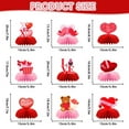 thumbnail image 3 of Valentine's Day Honeycomb Decorations Set of 9 Pieces, Heart Themed Table Party Desktop Decor, Romantic Centerpiece for Anniversary Wedding Date Night Decorating,White, 3 of 5