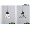 thumbnail image 4 of FSLiving Hanging Swag Pendant Light with 15ft Plug-in UL Dimmable Cord Brass Finished E26 Socket Tiffany White Cone Glass Lamp Nordic Industrial Hanging Lamp for Corner Lighting - 1 Light, 4 of 8