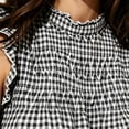 thumbnail image 5 of Casual Tops for Women Plaid Babydoll T Shirts Sleeveless Peplum Top Cotton Blouse Summer Shirts Trendy Sleeveless Gingham Tops Plaid Shirts Babydoll Ruffle Hem Peplum Tank Tops, 5 of 5