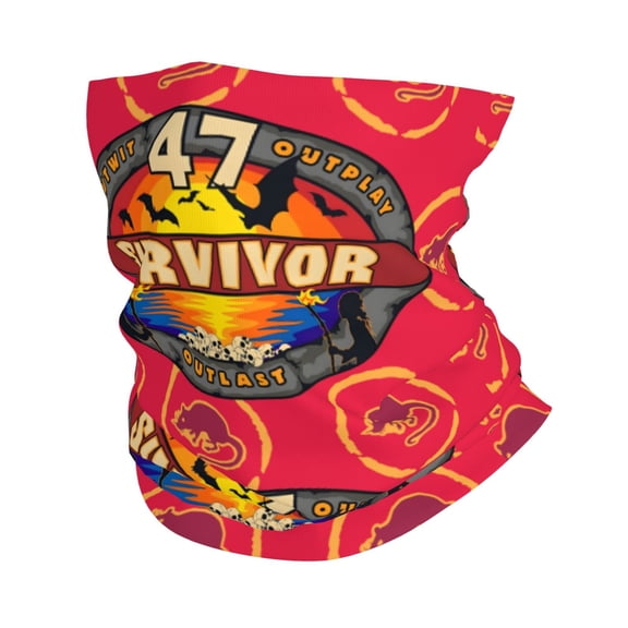 Survivor 47 Bandanas Fashion Print Mask Seamless Neck for Men Women Headwear