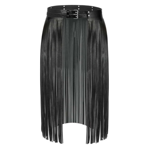 Ediodpoh Skirts for Women Women's Halloween Carnival Studded Striped Skirt for Party Wear Black One Size
