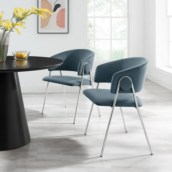 Nella Dining Chair Set of 2 in Cadet Blue