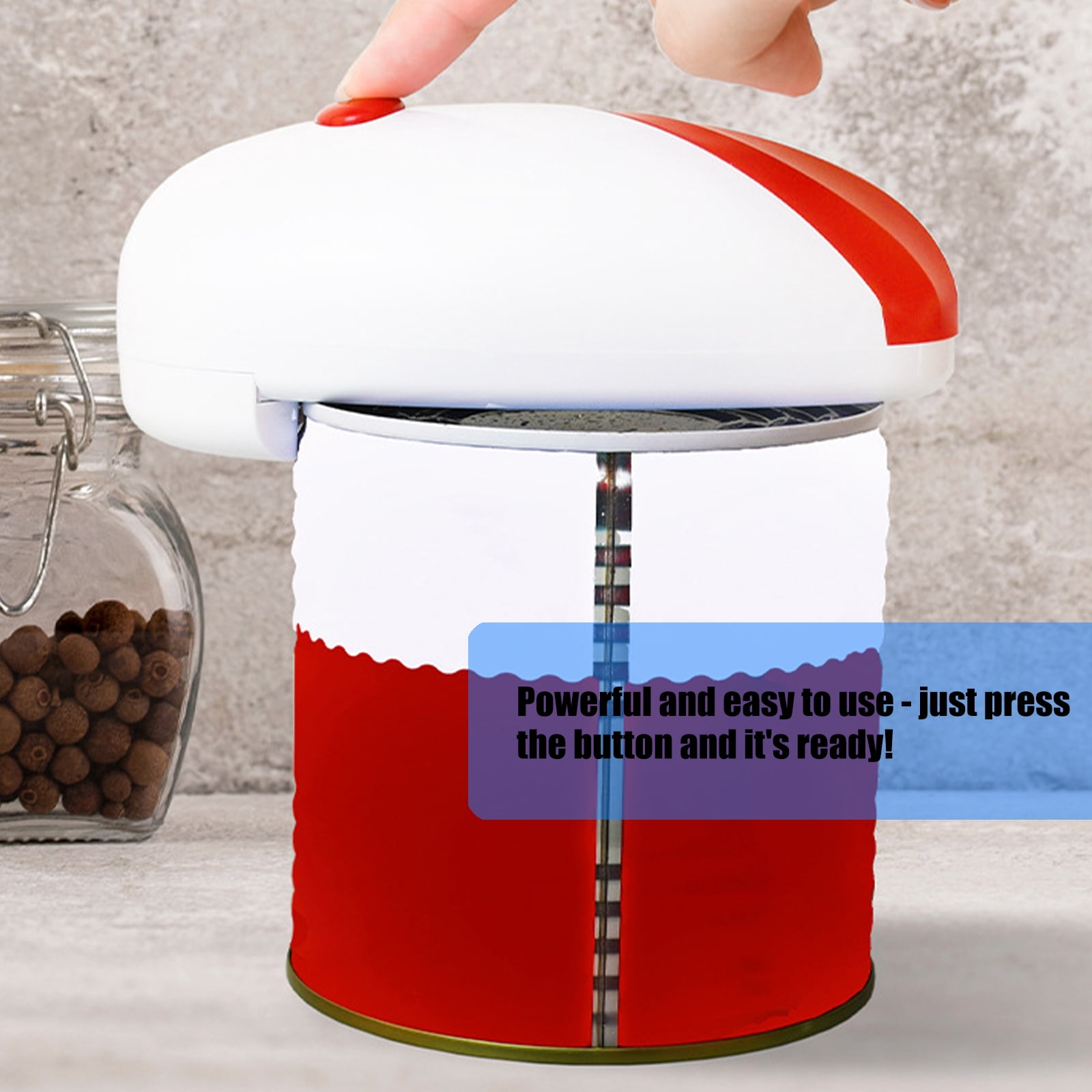 Electric Can Opener For Beverage Container Ergonomic Rechargeable Jar Opener for Seniors Practical Kitchen Tool