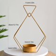 thumbnail image 2 of Metal Flower Basket DIY Geometric Portable Hanging Floral Flower Stand For Wedding Home Table Decor, 2 of 13