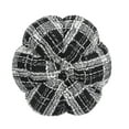 thumbnail image 5 of 7x7x7" Fabric Light Black White Plaid Pumpkin, for Holiday Decor, 5 of 9