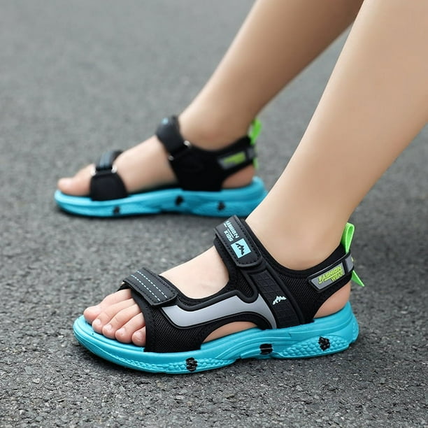 Sandalias para niños, estilo coreano, para niños de talla mediana a grande, zapatos de verano para bebés, suela suave antideslizante, zapatos de playa para estudiantes