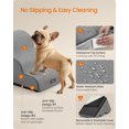 thumbnail image 5 of Feandrea 3-Step Dog Stairs, Dog Steps for Bed, Sofa, Waterproof, Anti-Slip Designs, Gentle Slope, Removable Washable Cover, Handle, Dove Gray, 5 of 5