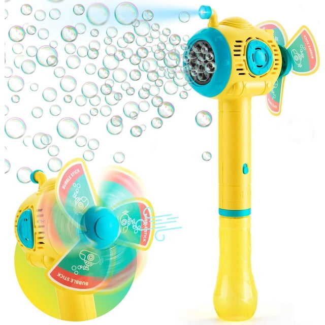 Máquina de burbujas, pistola de burbujas automática portátil, juguete soplador de burbujas de jabón para niños de 3 años, idea de regalo para niños y niñas oso de fresa Electrónica