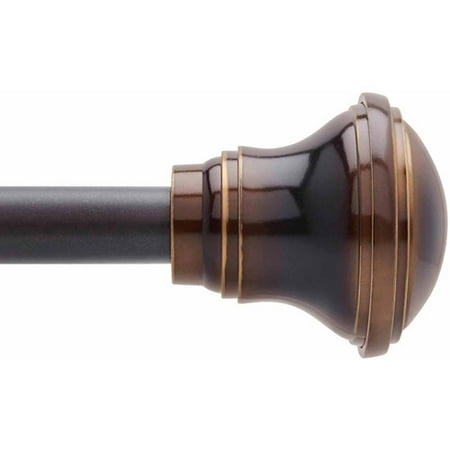 Better Homes and Gardens Curtain Rod Set, Bronze, 1" rod diameter