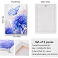 thumbnail image 5 of Flower Canvas Wall Art-Colorful Floral Picture for Bedroom- Watercolor Blue and Purple Wildflower Canvas Décor, Nature Scenery with Butterfly Print Room Décor，12"x16", 5 of 6