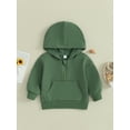 thumbnail image 2 of Cenuakty Kids Baby Sweatshirt Solid Color Long Sleeve Hoodie Pullovers Autumn Tops for Toddler Cute Fall Clothes, 2 of 9