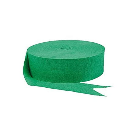 - Amscan Festive Solid Crepe Streamers Jumbo Roll, 500', Emerald Green