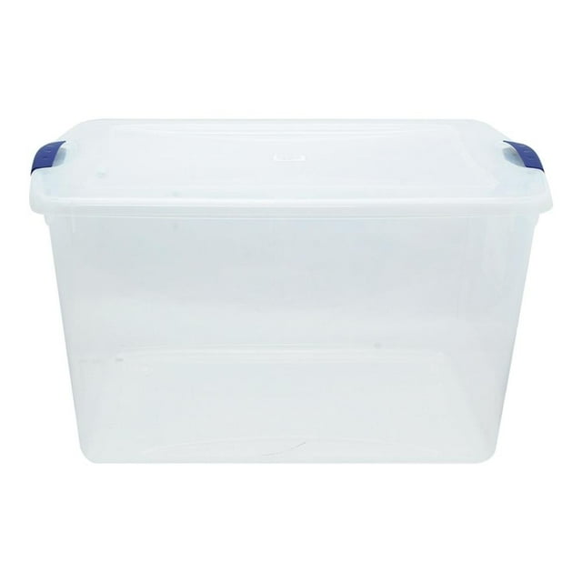 Caja Multiusos Sterilite Plástico 62 Litros con Broches Transparente