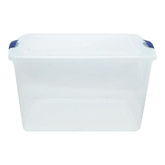 Caja Multiusos Sterilite Plástico 62 Litros con Broches Transparente